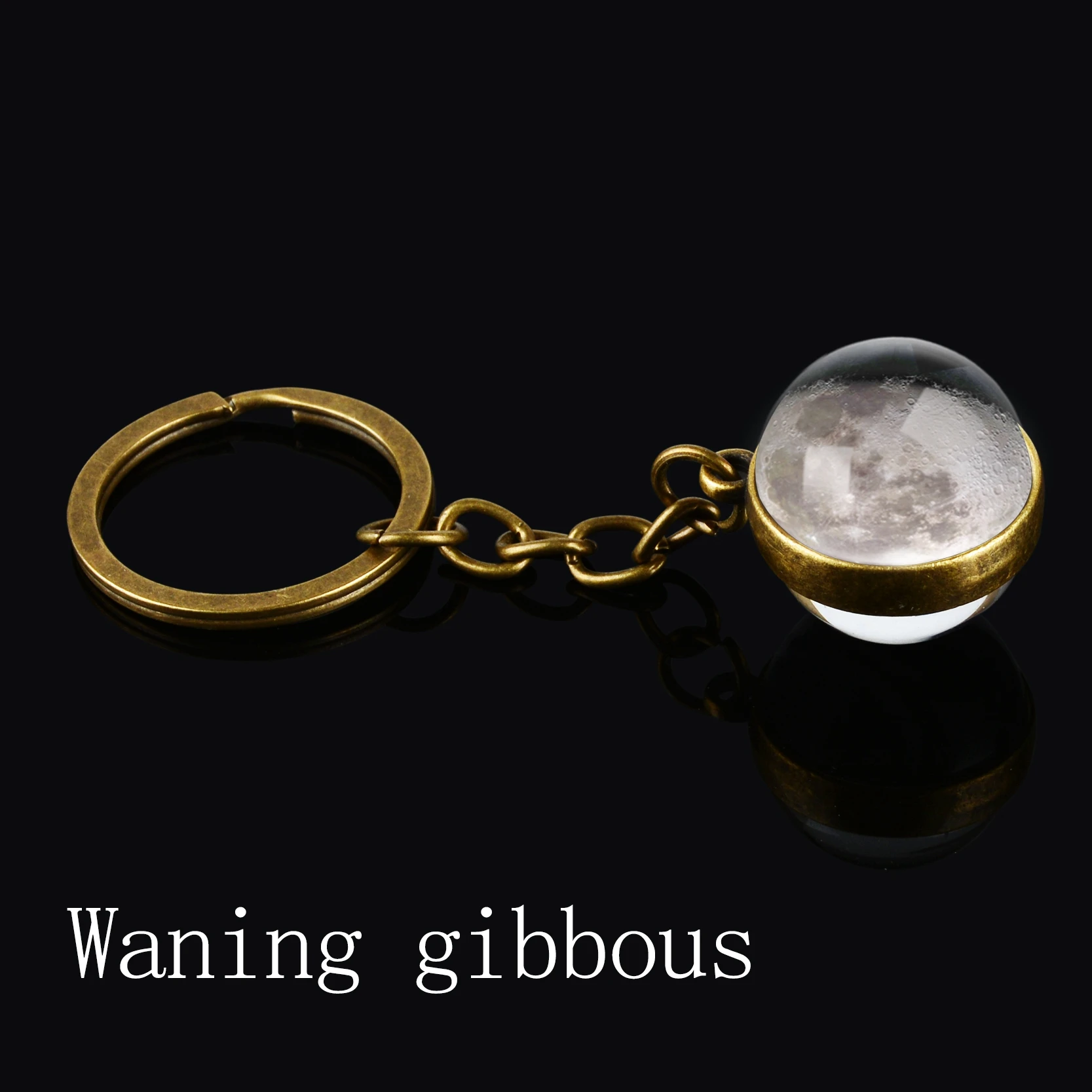 Style 8 Moon Phase брелок с изображением планеты туманности космические брелки галактика Вселенная Луна земля солнце Марс солнечная система двусторонний стеклянный шар - Цвет: Style 8