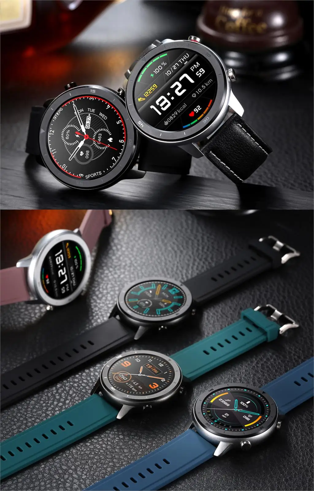 DT78 Смарт-часы для мужчин и женщин, gps, Bluetooth, трекер спортивной активности, водонепроницаемые, для сна, с монитором, с напоминанием о сообщениях, умные часы
