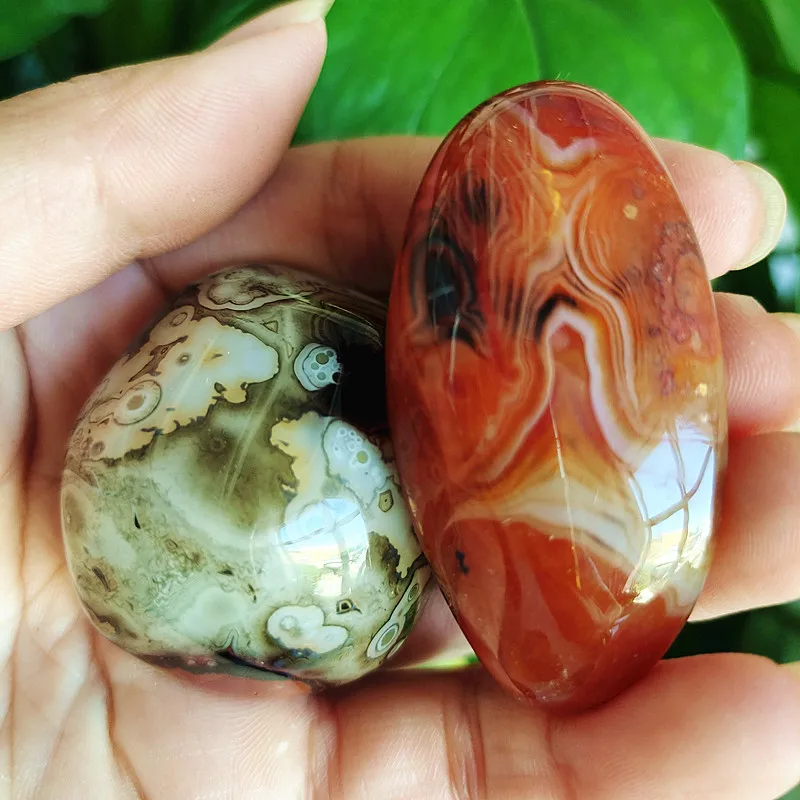 Натуральный камень Sardonyx агат пальмовые камни небольшие и кристаллы Исцеляющие