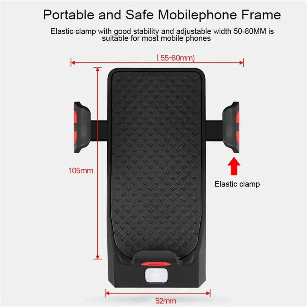 Adjustable Universal Bike Phone Stand For 3 in 1 Multi-Finishing Bicycle Headlight LED Cycling Phone Handlebar Holder ABS