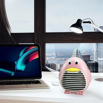 

Mini Heater Fan Heater Portable Electric Penguin Heaters for Office Desktop Table Home Dorm Indoor Use EU Plug