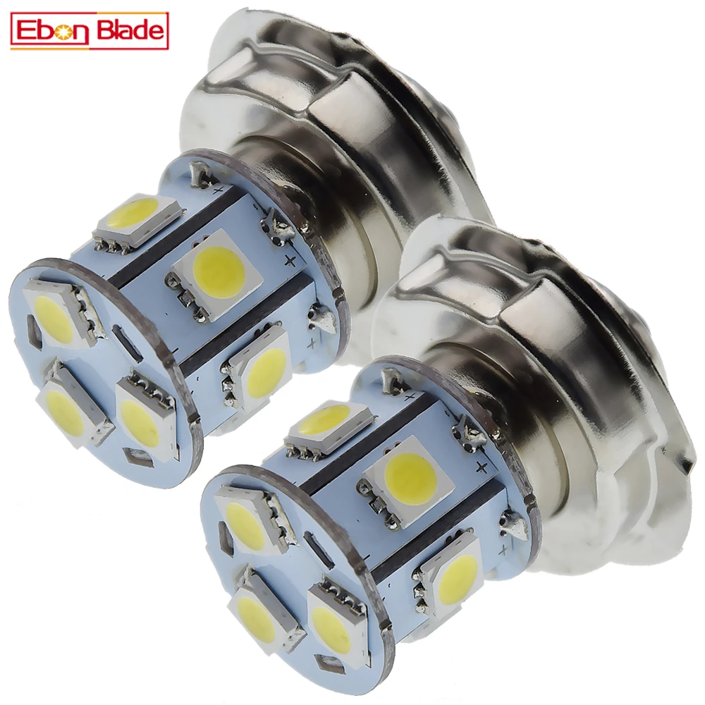

2Pcs Motorbike LED Headlight P26S Bulb 6V 12V Volt Motorcycle Headlamp Light 5050 9SMD Scooter Moped Moto Bike Front Head Lamp