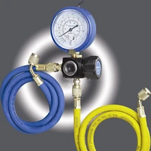 HS-470A-R410 Hvac 1-way манометр одиночный манометр для R410 с 2pcs шланг низкого давления