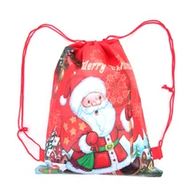 1 шт.,, портативные сумки на шнурках для девочек, женские сумки с карманами для путешествий, Рождественский олень Санта Клауса, подарочные сумки, сумка на шнурке