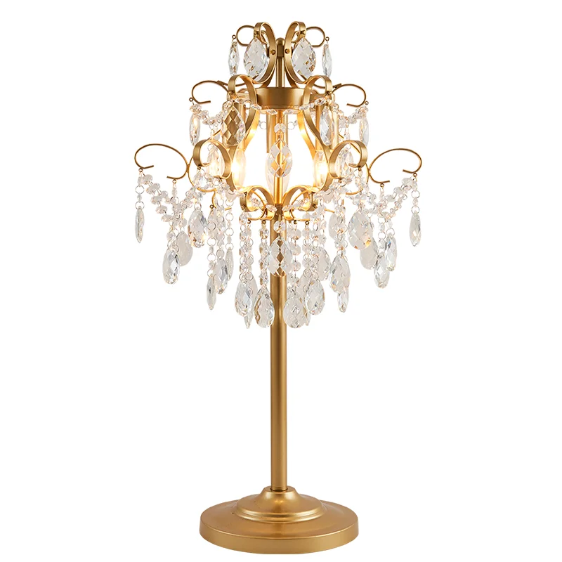 

Modern Table Lamp Gold E14 holder Fixtures for living room bedroom bedside lamps desk deco crystal led table lamps