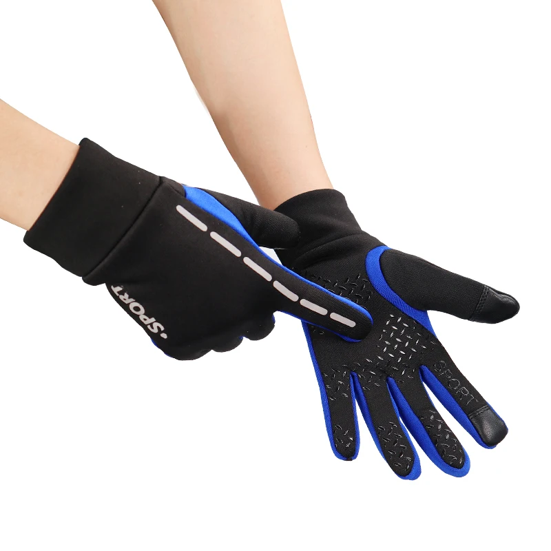 Мужские зимние теплые перчатки, водонепроницаемые ветрозащитные перчатки с сенсорным экраном для езды на велосипеде, утолщенные универсальные велосипедные защитные перчатки