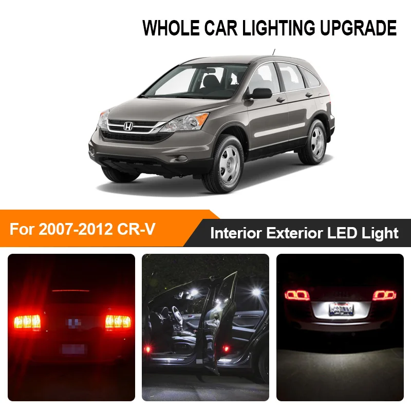 Белый Янтарный светодиодный светильник для салона автомобиля Honda CRV 2007 2008 2009-2012