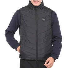 Мужской наружный USB нагревательный Электрический жилет с подогревом куртка с холодным подогревом одежда моющаяся отрегулировать мужчин t черный зимний среднего возраста