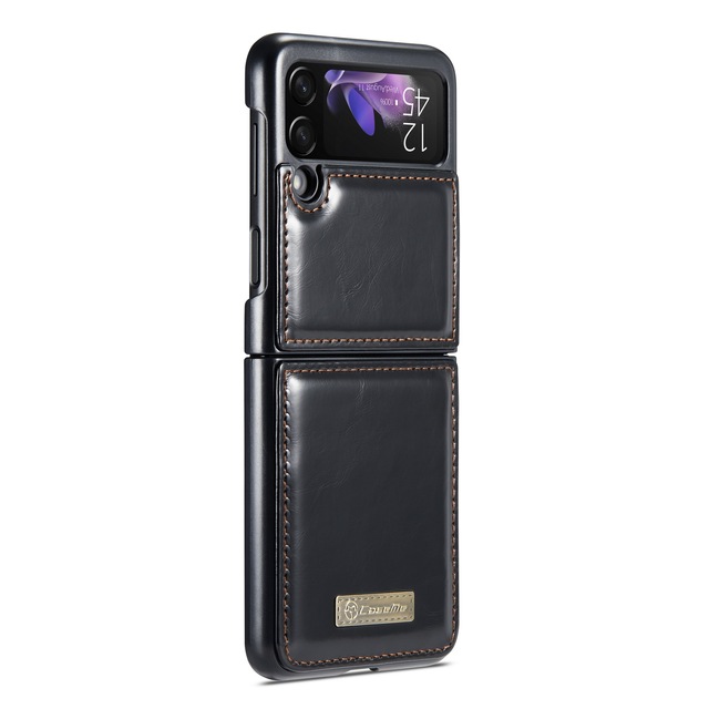 Cutout Leather Folding Case for Samsung Galaxy Z Flip 3 5G Flip3 Shockproof Protection Phone Cover Capa