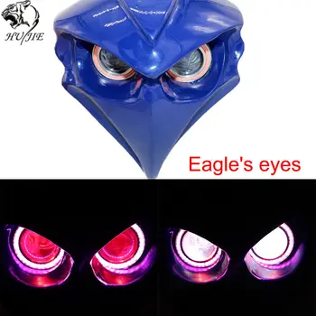 

UNIVERSAL Headlight Assembly LED Eagle Fog Lamp Transform Eagle Eye Motorcycle For honda grom cbr 600 f4 honda 2005 re