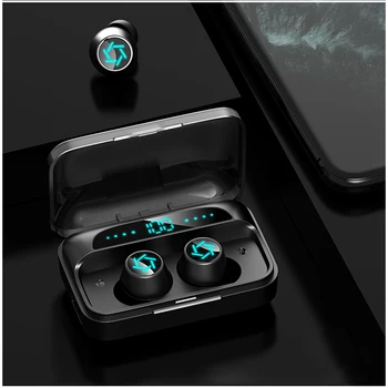 

LED Display Bluetooth V5.0 Wireless Headphone, In-Ear Stereo Headphones with Sports Waterproof Earbuds Touch Control Earphones