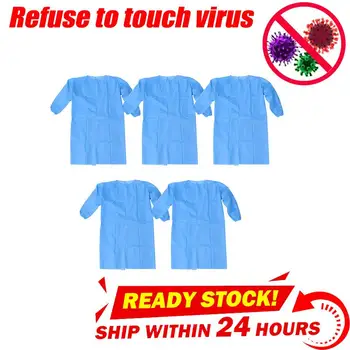 

5pcs Disposable Aprons Adjustable One-time Use Non-woven Dust-proof Aprons Gown Protection Clothes for SPA Tattoo Beauty Salon