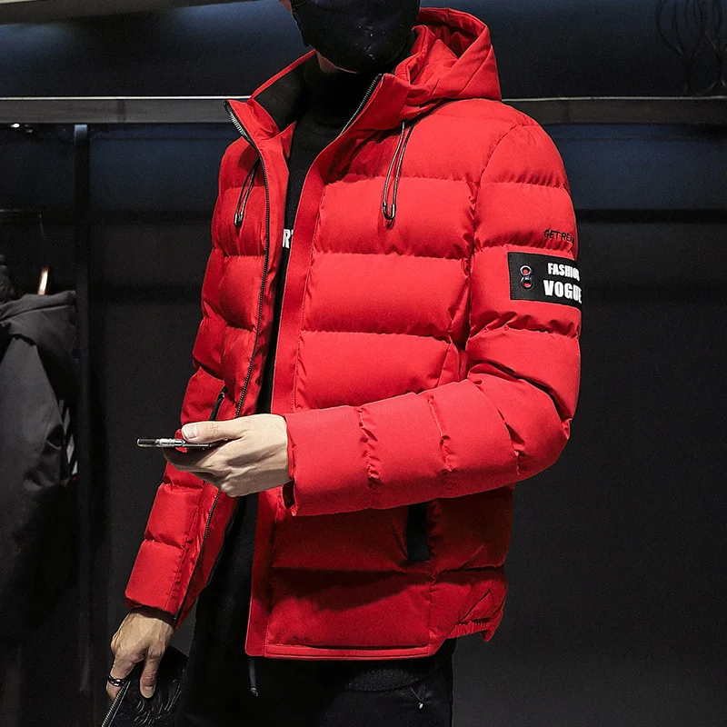 Новая модная брендовая Высококачественная зимняя мужская куртка с капюшоном, теплое мужское хлопковое пальто, плюс размер, 5XL, мужская Тонкая куртка, Мужская одежда