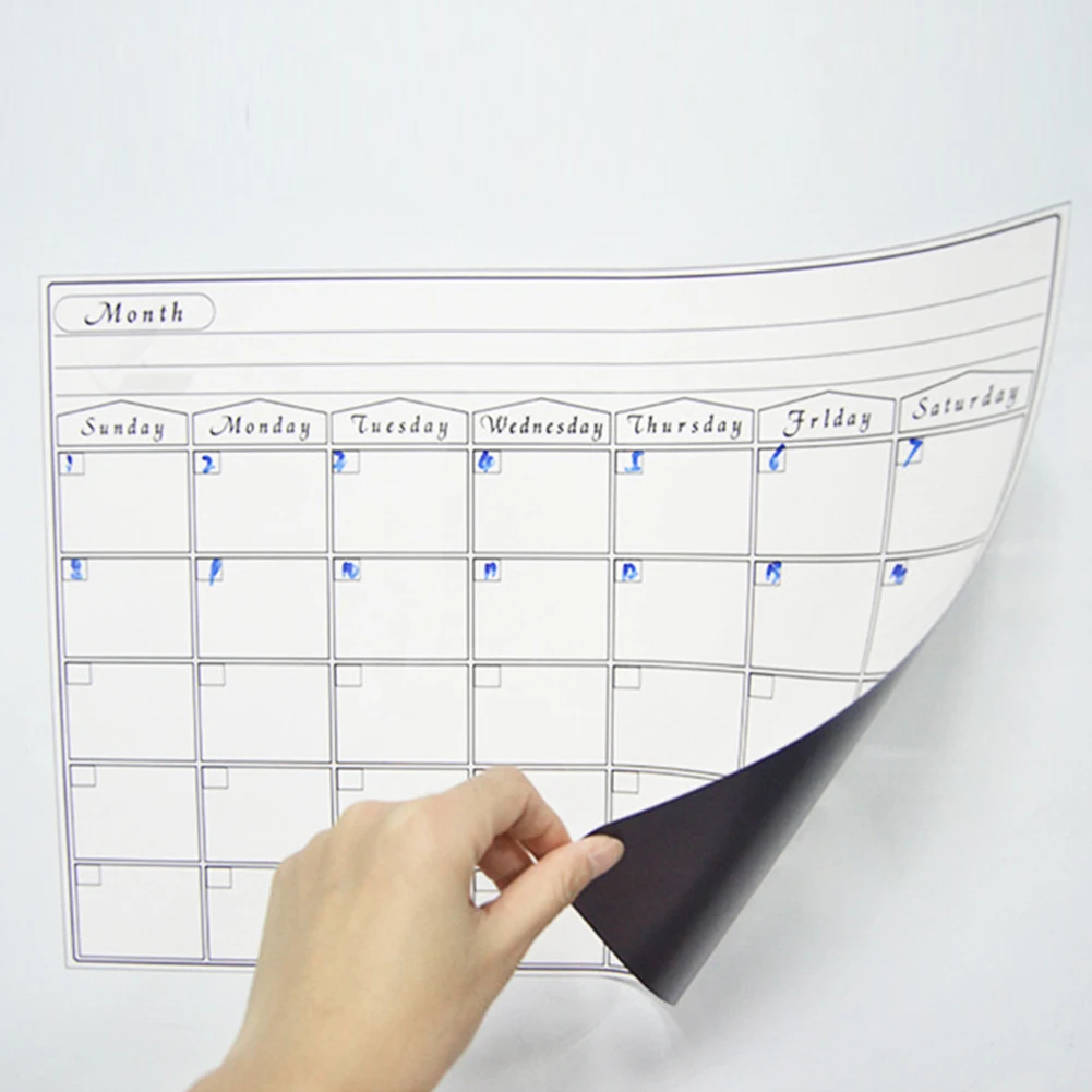 Месяц магнитная доска ежедневник перезаписываемый прочный календарь Памятка домашняя кухня еженедельное напоминание для холодильника практичный