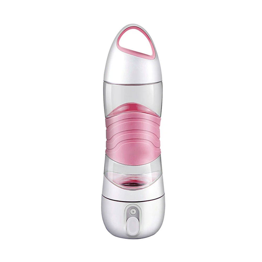 400 мл уличная умная бутылка для воды, светодиодный светильник, регулятор времени, бутылки для воды с напоминанием, спортивные бутылки для детей и взрослых - Цвет: Розовый