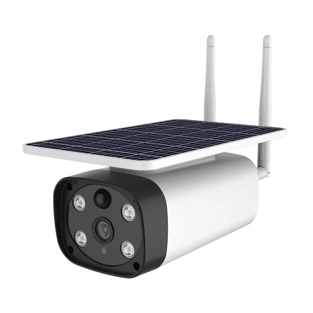 

Monitor WiFi 1080P Outdoor Wireless Lens Night Dark Sun Solar Powered With Slot Security Camera Home ABS