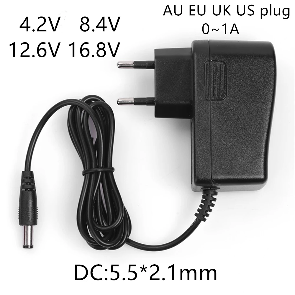 AC 100-240V DC 4.2V 8.4V 12.6V 16.8V 1A Charger Power supply Adapter 4.2 8.4 12.6 16.8 V 1000MA for 18650 Lithium Li-ion Battery |
