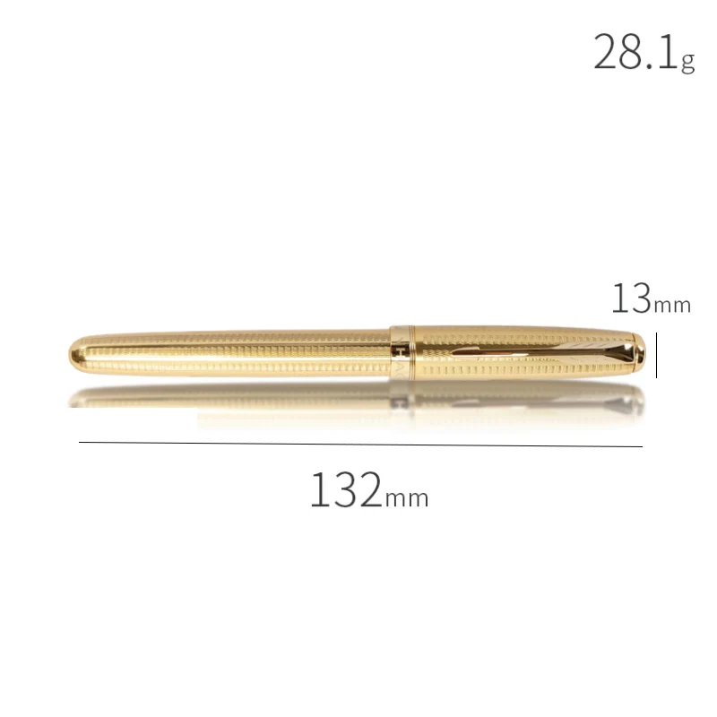 Перьевая ручка чернила полностью металлические золотые ручки с зажимом Jinhao 601 нержавеющая сталь классический Перьевая ручка Перо 0,5 мм Школьные офисные принадлежности