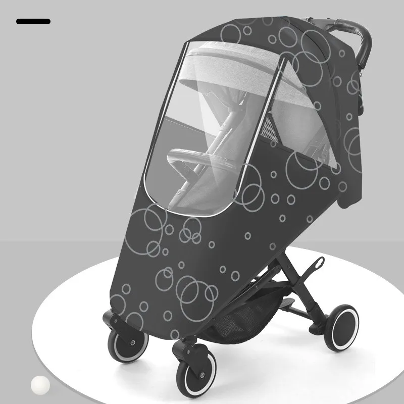 Universal Stroller Rain Cover Waterproof Wind Dust Shield Baby Pushchair Pram Newborn Trolley Protection Accessory Zipper Open baby trend jogging stroller accessories Baby Strollers