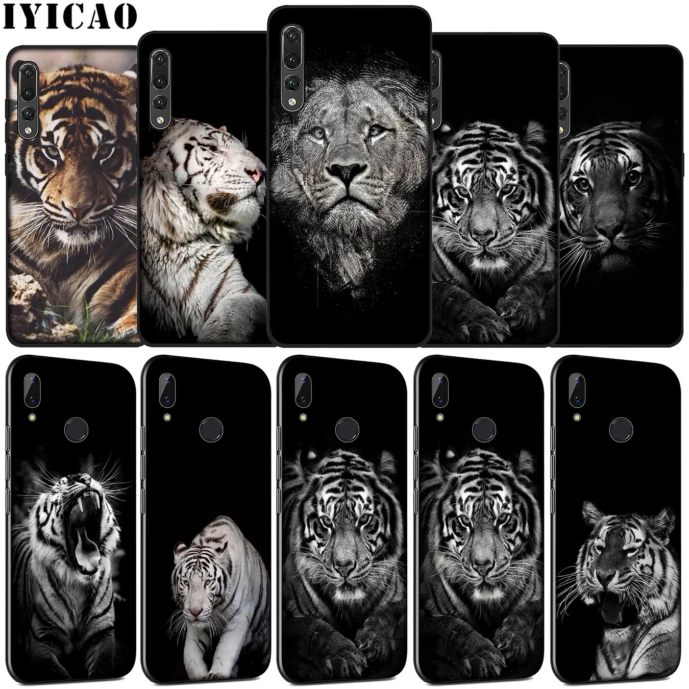 tiger lion leopard Black African steppe Soft Phone Case for Huawei P30 P20 Pro P10 P9 Lite Mini 2017 2016 Cover P Smart Z 2019 | Мобильные