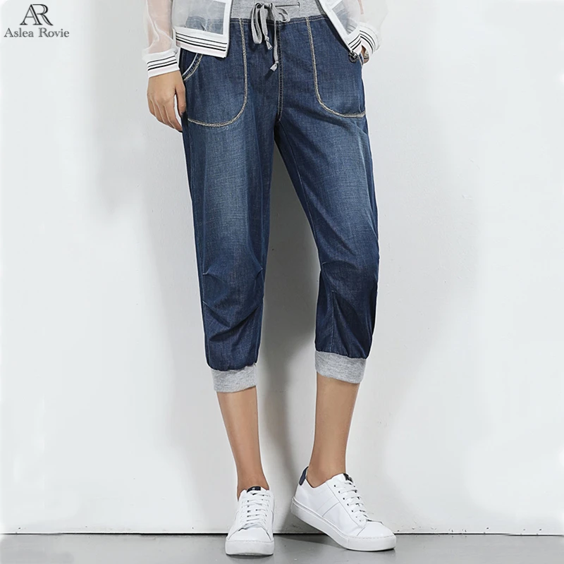 Jeans For Woman Summer High Waist Plus Size Denim Mom Harem Pant Capris Jeans 6xl 7xl 8xl Jeans For Woman Summer High Waist Plus Size Denim Mom Harem Pant Capris Jeans 6xl 7xl 8xl