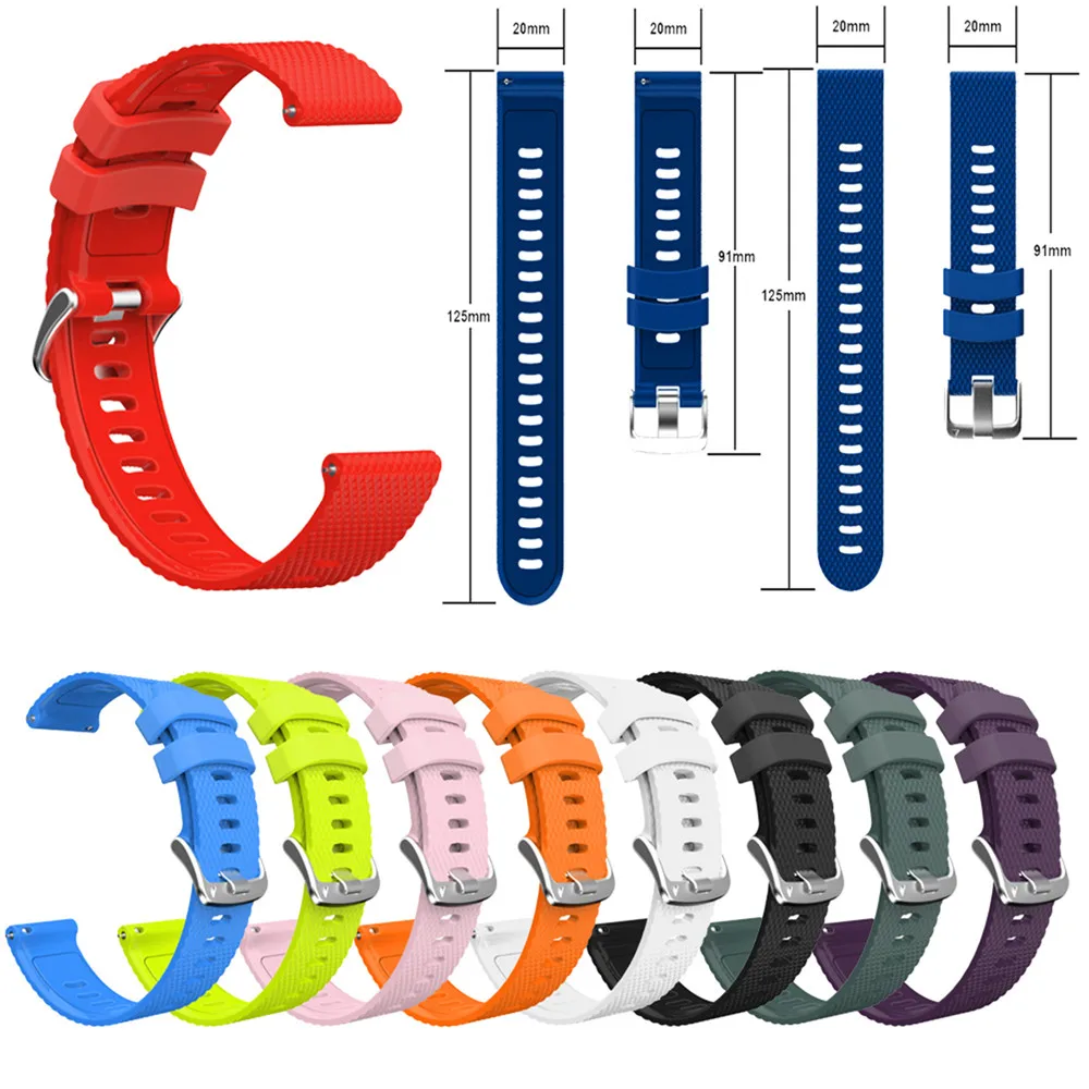 Силиконовый ремешок для наручных часов браслет Garmin Vivoactive3 Vivomove Forerunner 245 645 подход