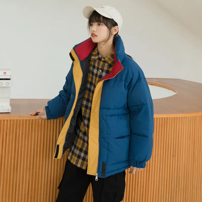 

Winter New Style down Jacket Women's Short Cotton-padded Jacket Korean-style Stand Collar Students Loose-Fit down Coat BF Cotton