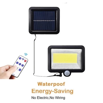 

100 LED solar LED Light Outdoor Waterproof Garden Light Motion Sensor PIR 4Modes With Remote Control Lamps seperable 5M cable 3
