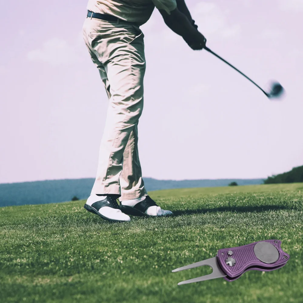Складной инструмент для ремонта Golf Divot шариковый маркер из нержавеющей стали