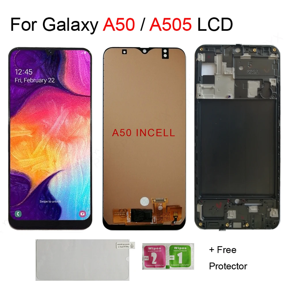 TFT-дисплей для Samsung Galaxy A50 2019 A505F/DS A505F A505A ЖК-дисплей сенсорный экран дигитайзер в
