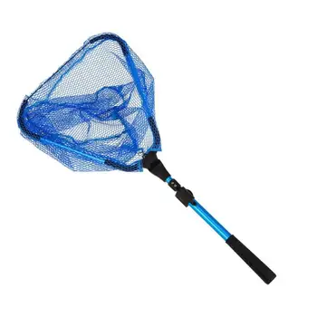 

Folding Fish Landing Net 44cm Shrinkable 2 Knots 80cm-98cm Fishpole Triangle Net Portable Fly Fishing Net