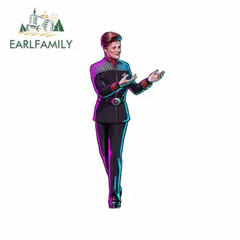 

EARLFAMILY 13cm x 5.8cm for Admiral Janeway Star Trek Auto Bumper Window Car Stickers Fashion Occlusion Scratch Truck Decals