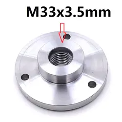 Adaptateur de Base de plaque arrière de filetage de broche M33, tour à bois et à métal, mandrin K11 80 K12 80 K11 100 K12 100 K11 125 K12 125 