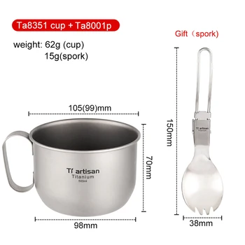 

Tiartisan Kitchen Coffe Mugs Ultralight Metal Milk Titanium Cup Mug Handgrip Drinkware 500ml For Home Outdoor Tea Mugs