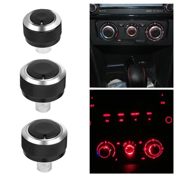 

Aluminum Car Air Condition Control Panel Switch Knob for VW Golf Jetta MK5 Passat B6 2005-2010 A/C AIR CON COVER REFITTING