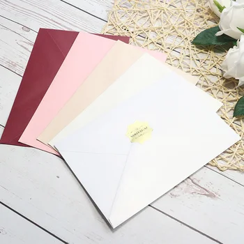 

4X Pearl Paper Envelopes for Invitations Gift Envelope Sqaure Rectangle Greeting card Envelope RSVP Ivory Burgundy Blush Navy