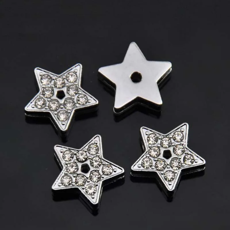 Star 100 шт./партия, аксессуары, инкрустированные стразами, подходят для Ошейников для домашних животных с подвижные планки - Цвет: Star