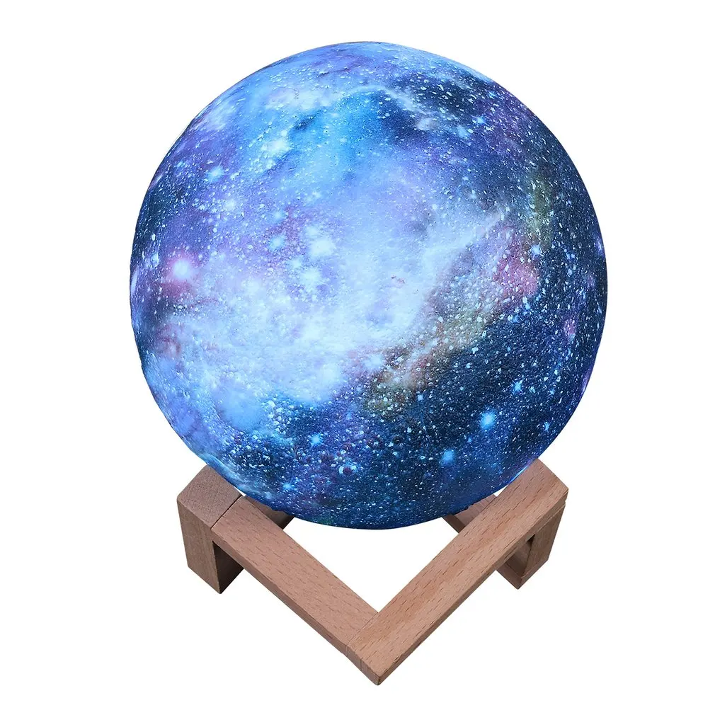 

Unique 2 Colors 3D Print Moon Lamp Touch Control Brightness USB Charging Lights LED Night Light Home Decoration