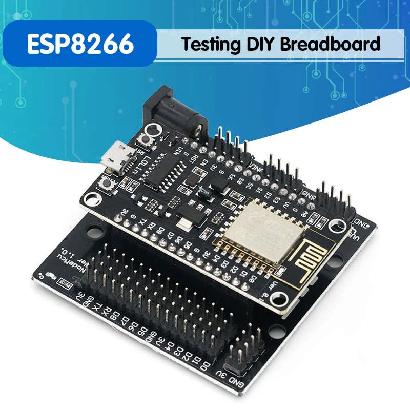 NodeMcu Node MCU Base ESP8266 Testing DIY Breadboard Basics Tester ...