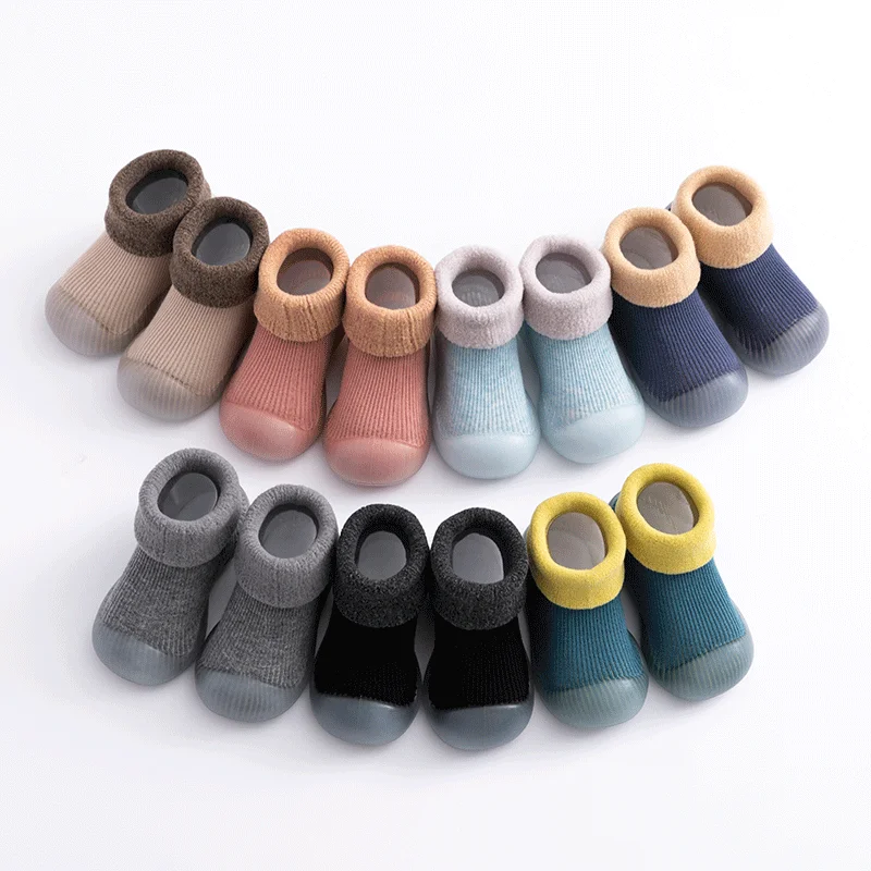 Shoes Booties Toddler Baby Winter New Nonsilp-Sock Velvet Imitation-Cashmere Mid-Tube