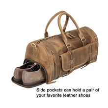 Мужская Дорожная Сумка TIDING из натуральной кожи, сумка на плечо, спортивная сумка