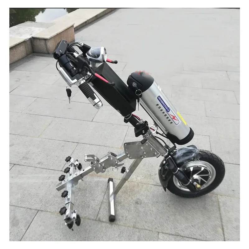36 V/48 V 350 w/500 Вт 10/12 дюймов электрический Handcycle складное инвалидное кресло крепления ручной инструмент для установки на трубу велосипедного инвалидная коляска преобразования Наборы - Цвет: 12in36v with battery