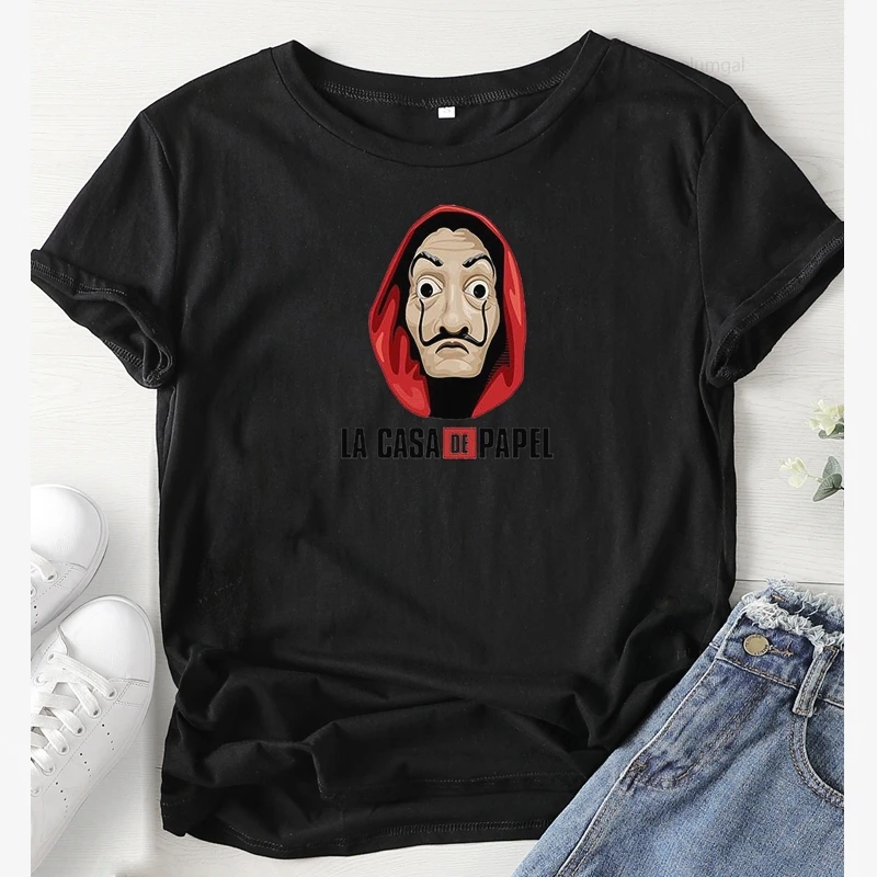 La Casa De Papel большеразмерная футболка деньги Heist Графические футболки BELLA Ciao