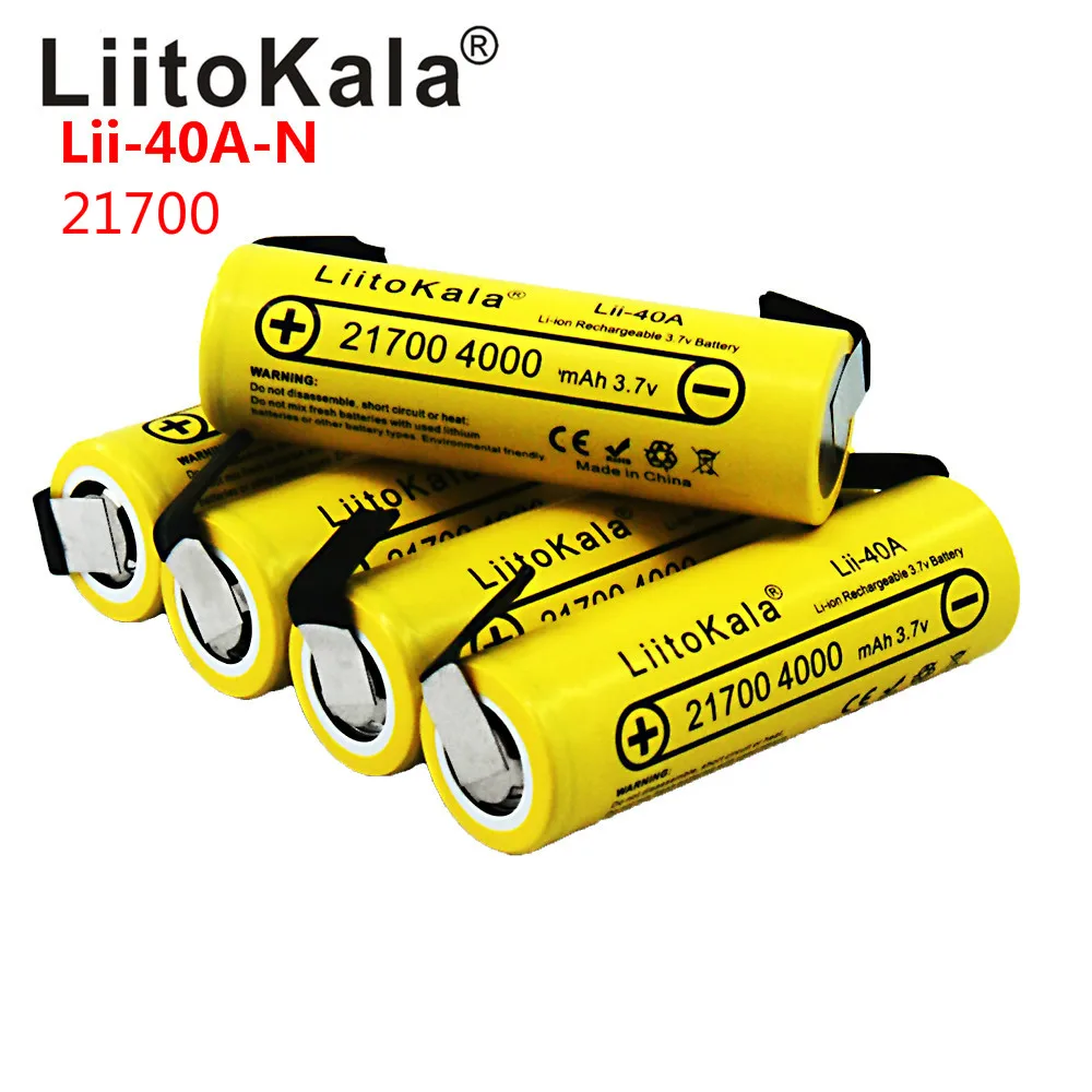 Аккумулятор LiitoKala Lii-40A 21700 4000 мАч литий-ионный аккумулятор 3 7 в 40 А для модуля