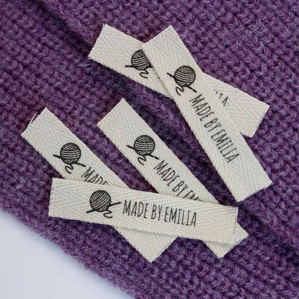 12*60mm twill labels custom sewing labels clothing folding handmade knitting personalized product (2075) twill labels