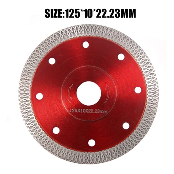 

1Pcs 125mm Red Diamond Saw Blade For Porcelain Tile Ceramic Cutting Abrasive Disc Marble Granite Stone Saw Blade