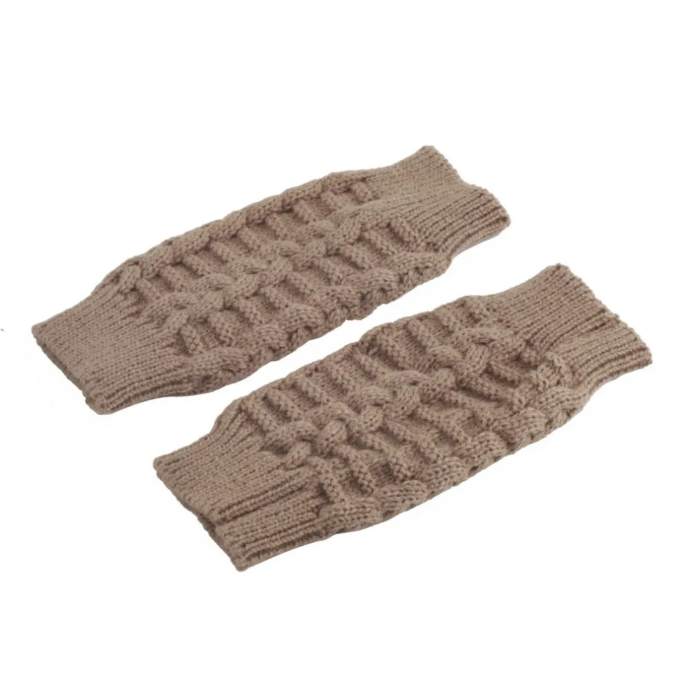 Женские теплые вязаные зимние перчатки без пальцев, мягкие вязаные перчатки для женщин и мужчин, красивые стильные рукавицы женские перчатки