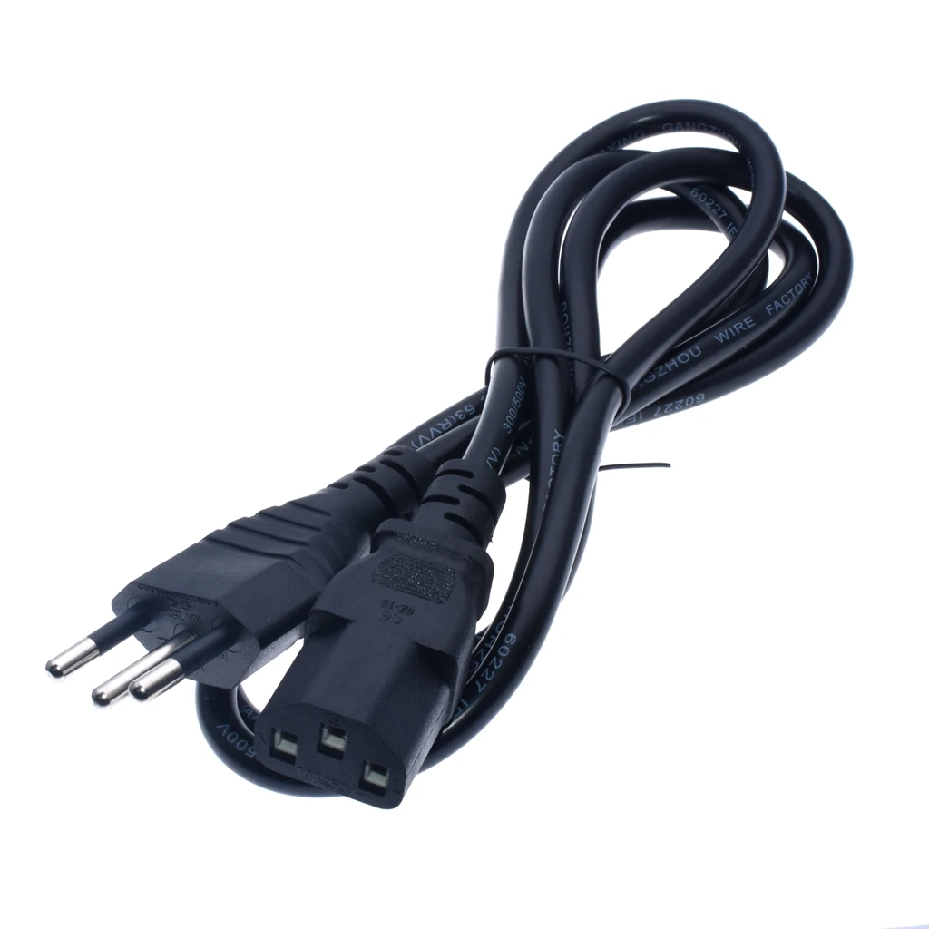 브라질 NBR14136 플러그 전원 케이블, IEC320 C13 AC 전원 코드, 브라질 3 핀 플러그 전원 케이블, 3x0.75mm 1.5 미터