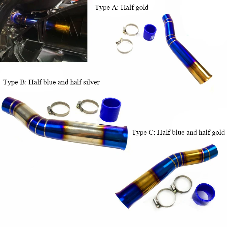 For Yamaha NMAX155 Motorcycle Modification Supplies Stainless Steel Burning Blue Air Filter Intake Pipe Accessories |