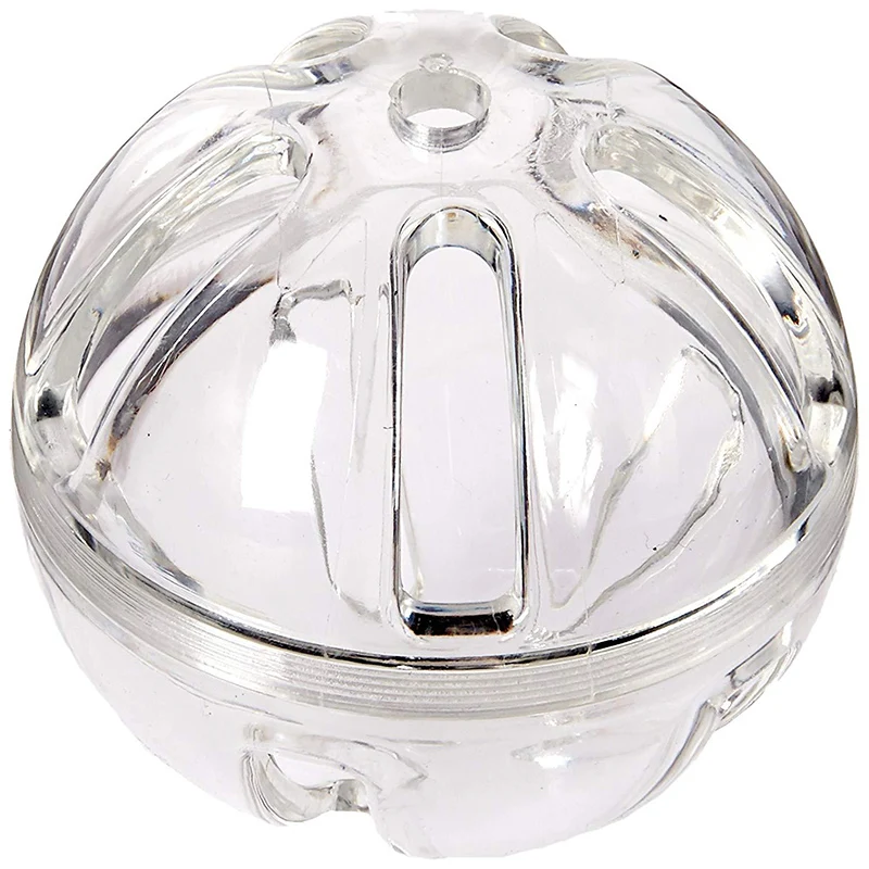 

Cage Parrot Feeder Acrylic Toys Ball With Chain Food Nut Fruits Container Birds Pet Animal